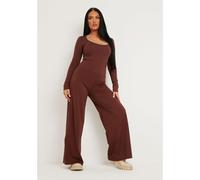 Missy Empire Wide Leg Jumpsuit Chocolat 4 (3XS) Female