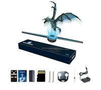 Missyou Hologramme 3D Ventilateur 42CM Projecteur Holographique WiFi App Contrôle LED Haute Définition Bluetooth Télécommande Affichage Flottant pour Magasin Exposition Publicité