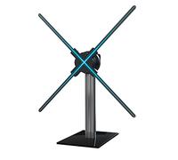 Missyou Support pour Ventilateur Holographique 3D Compatible 16 à 27.5 Pouces en Aluminium et Verre Trempé avec Instructions Vidéo Installation Facile pour Magasins Expositions Publicité