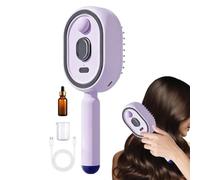 Mist Brosse à cheveux électronique pour voyage | Batterie rechargeable intégrée avec mécanisme de pulvérisation ionique, anti-nœuds par vibration apaisante