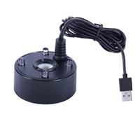Mist Maker Fogger avec alimentation USB 5 V et lumières LED colorées, humidificateur ultrasonique 300 ml/h pour étang, aquarium, vase, fontaine ou décoration d'Halloween, design étanche avec câble 1
