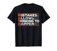 Mistakes Allow Thinking to Happen Motivation des mathématiciens T-Shirt Graphique avec Valeur, Homme, Noir, M