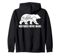 Mistakes Were Made Funny Bear Skeleton Hiking Humor Graphic Sweat à Capuche