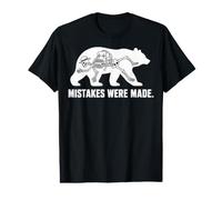 Mistakes Were Made Funny Bear Skeleton Hiking Humor Graphic T-Shirt Graphique avec Valeur
