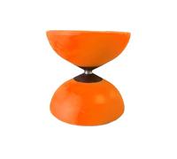 Mister Babache Diabolo Finesse - Diabolo de Jonglerie Pro Évolutif sans Baguettes - Plastique Souple à Mémoire de Forme - Ø 136mm - Orange