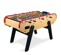 Mister Babyfoot Scudetto - Baby-Foot Adulte Intérieur Bois Clair, Table de Jeux Française 156,3x76,5x89,5 cm, sans Monnayeur, Barres Télescopiques, 3 Balles Incluses
