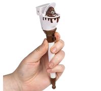 Mister Curiosities Stylo caca dans les toilettes - Crotte surprise dans la cuvette des WC - Gadget émoticône amusant pour trousse d'école et bureau