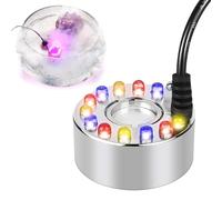 Mister Fogger Water Fountain Pond Fountain Fog Machine à 12 LED Three Color Gradient Atomizer Fontaine Intérieur ou Extérieur