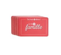 MISTER GADGET- Jeu De Cartes Debat Speciale Famille X54 Drugstore Gift Divertissement Gadget Fun, MG3272, Orange