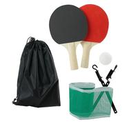 Generique Set de ping-pong de table – filet, 2 raquettes, 2 balles, housse – Rouge