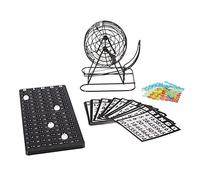 MISTER GADGET - MG3308, Jeu de Bingo Fun pour Toute la Famille, Facile d'entretien, Conçu pour dynamiser Votre intérieur, Dimensions 19 x 23 x 18.5 cm, Couleur Noir - Blanc