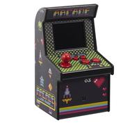 MISTER GADGET - MG3314 Mini Borne d'Arcade - 240 Jeux Classiques Rétro - Gadget Ludique pour Intérieur - Matériau Plastique Facile à Entretenir - Dimensions 15.8 x 8.5 x 9 cm - Couleur Noir