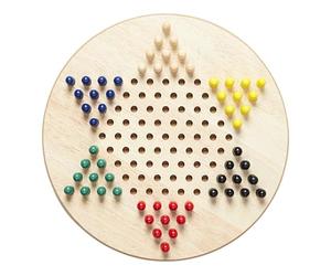 MISTER GADGET - MG3415 Jeu de Dames Chinoises en Bois - Conçu pour 2 à 6 Joueurs - Couleurs Rouge, Jaune, Bleu, Noir, Vert, Blanc - Expérience de Jeu Fluide et Durable