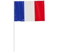 MISTER GADGET - MG3460 Lot de 4 Drapeaux Français 30x20cm, Décoration pour Événements et Support des Bleus, Accessoire Indispensable pour Supporters, Tricolore