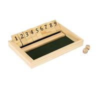 MISTER GADGET, MG3718, Jeu de société divertissant Shut The Box - Expérience immersive, Design Attrayant, Accessible à Tous - Taille 21 cm, Couleur Noir Naturel