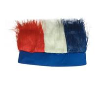 MISTER GADGET Perruque Supporter France Tricolore Bleu Blanc Rouge | Polyester, perruque supporter France, tricolore, accessoire déguisement, matchs et fêtes, bleu blanc et rouge