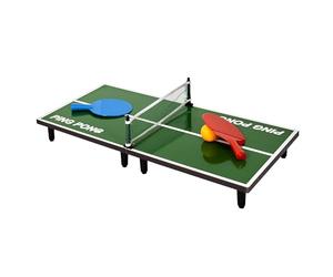 MISTER GADGET Table de Ping-Pong Petit Modèle 60x30 cm en Bois Vert | Bois MDF et plastique, table de ping-pong, 60x30 cm, petit modèle, divertissement fun, vert
