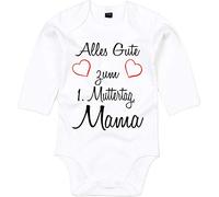 Mister Merchandise Body pour bébé avec inscription en allemand « Alles gute zum zum First Fête des mères, Mama Glückwunsch » - Manches longues, 0-3