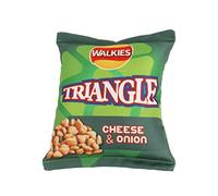 Mister Panda Jouet Chiot et Petit Chien à mordiller • Doudou Couineur • Mini Coussin Peluche sonore interactif • Joli Design Fun & Coloré (Imitation Snack Vert)