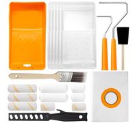 Mister Rui Ensemble de rouleaux de peinture de 10,2 cm et petits rouleaux de peinture de 5,1 cm pour peinture, utilisés avec toutes les peintures et finitions