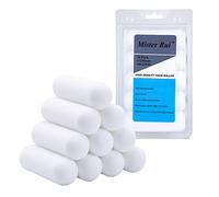 Mister Rui Lot de 10 rouleaux de peinture en mousse de 10,2 cm, rouleau brillant pour peinture, petit rouleau de peinture, rouleaux en mousse de 10,2 cm