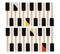 Mister Rui Pinceau éponge de 2,5 cm, 24 pinceaux en mousse de 2,5 cm, mousse haute densité utilisée avec des peintures à base d'huile et d'eau, pour huile de bois danoise, peinture acrylique et