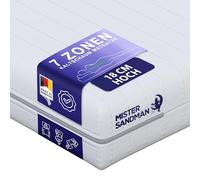 Mister Sandman Matelas 140 x 190 cm - Mousse Froide Ergonomique 7 Zones de Confort - Soutien équilibré (mi-Ferme) - Réversible 2 Faces - Certifié Oeko-TEX - Fabriqué en Allemagne - Hauteur 18 cm