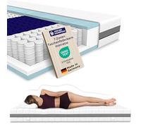 Mister Sandman Matelas orthopédique à ressorts ensachés certifié Oeko-Tex avec couche de mousse froide 7 zones Dureté H3/H4, blanc (140 x 200)