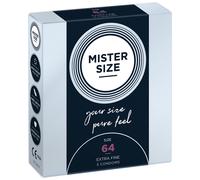 Mister Size 3 Préservatifs 64mm XXL Confort XL Ajustement Sécurisé