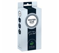 Mister Size Condoms 47 MM Largeur Petit Fermer Fit Naturel Sensation Boîte 10