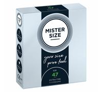 Mister Size Condoms 47 MM Largeur Petit Transparent Naturel Sensation Boîte 3