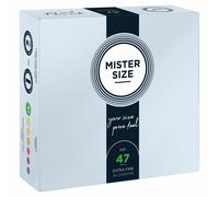 Mister Size Préservatifs 47 mm – Taille ajustée, latex transparent – 36 pièces