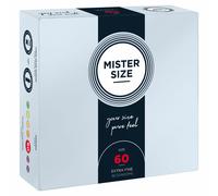 Mister Size Condoms 60 MM Largeur Bigger Lubrifiés Transparent Latex Boîte 36