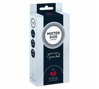 Mister Size Condoms 60 MM Largeur Lubrifiés Grand Transparent Boîte 10
