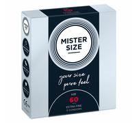 Mister Size Condoms 60 MM Largeur Naturel Sensation Grand Fit Lubrifiés Boîte 3