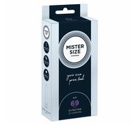 Mister Size Condoms 69 MM Largeur Extra Lubrifiés Grand Compatible Avec Boîte 10