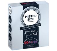 Mister Size Passion & Love Condom sets Kit d'essai large 60-64-69 1x préservatif taille 60 + 1x préservatif taille 64 + 1x préservatif taille 69 3 Stk.