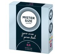 Mister Size Passion & Love Condoms Pure Feel 64 mm - Size 2XL 3 Stk.