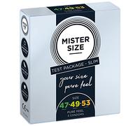 Mister Size Préservatifs Passion & Love Set d'essai étroit Tailles 47/49/53 3 unités