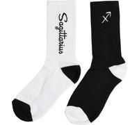 Mister Tee Mt2235-zodiac Socks 2-Pack Chaussettes, Noir/Blanc Sagittaire, 43-46 Mixte