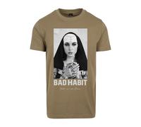 Mister Tee Bad Habit T-Shirt Homme Nonne Monastère Dieu Tatouage Manches Cou
