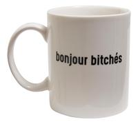 Mister Tee Bonjour Chiennes Cup Tasse à Café Céramique Lettrage Henkel