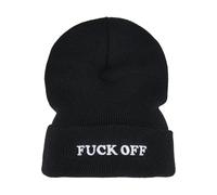 Mister Tee Bonnet 'Fuck Off' noir / blanc, Taille One Size
