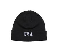 Mister Tee Bonnet 'USA' noir / blanc, Taille 55-60
