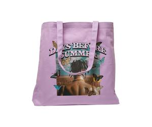 Mister Tee Cabas 'Days Before Summer' turquoise / marron / violet / noir, Taille One Size