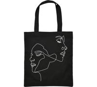 Mister Tee Cabas noir / blanc, Taille One Size