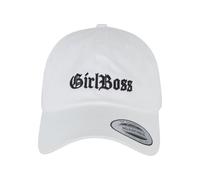 Mister Tee Casquette 'Girl Boss' noir / argent / blanc, Taille 55-60