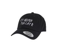 Mister Tee Casquette 'Never Too Late' noir / blanc, Taille 55-60