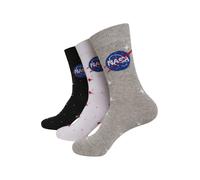 Mister Tee Unisex NASA Insignia Socks 3-Pack 35-38black/grey/white