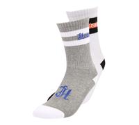 Mister Tee Chaussettes bleu / gris / rouge orangé / blanc, Taille 43-46
